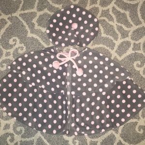 Pink Polka dot poncho
